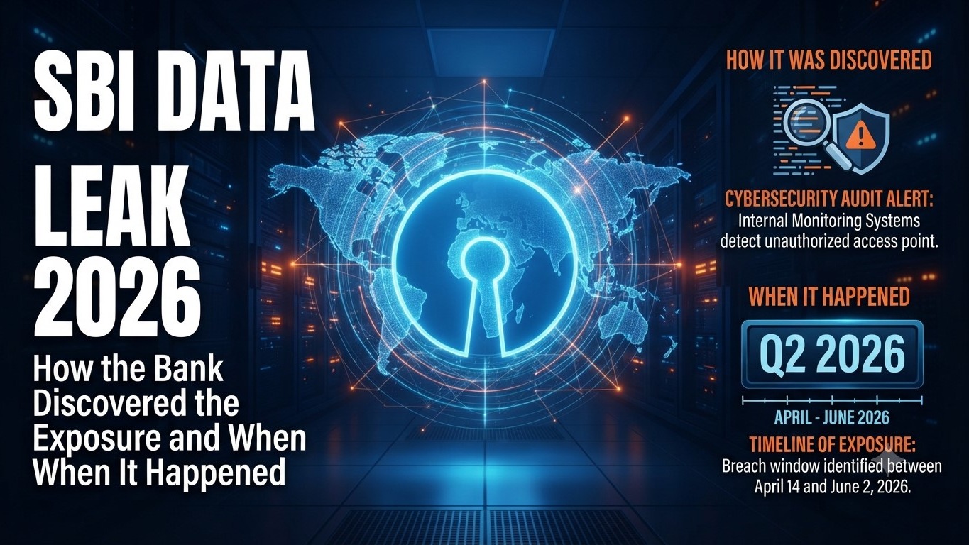 SBI data leak 2026 investigation into the suspected exposure of customer records on the dark web.